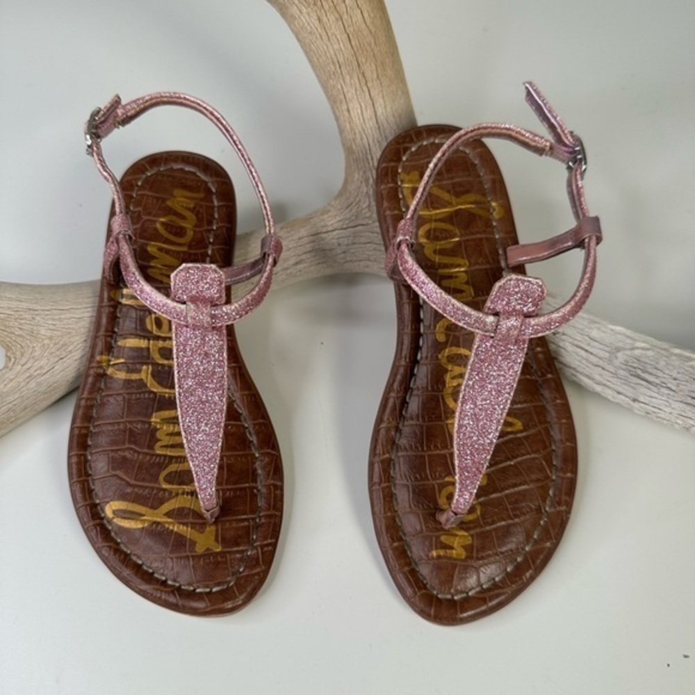 Sam Edelman Pink Glitter Sandals Kids Size 12